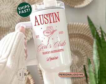 Custom Austin Bachelorette Tumbler 40oz Girls Trip Tumbler Bachelorette Party Cup Texas Bachelorette Party Tumblers Cup Bachelorette Tumbler