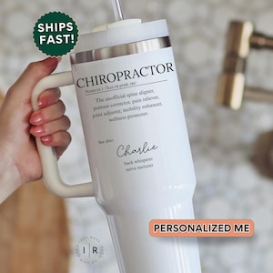 Custom Chiropractor Definition 40 oz Tumbler, Funny Chiropractor Gift Tumbler Travel Cup Chiropractic Graduation Tumbler with Handle Cup