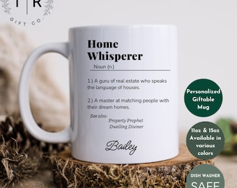 Real Estate Agent Coffee Mug, Custom Real Estate Appreciation Gift, Thank you Gift, Personalized Closing Gift, Best Real Estate Agent Mug