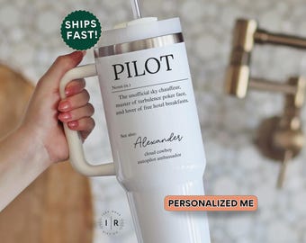 Custom Pilot Gift For New Pilot Tumbler 40oz Funny Pilot Birthday Gift, Airline Pilot Gift, Pilot School Gift, Unique Pilot Gift Travel Cup