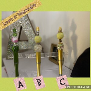 Lemon & Watermelon beaded pen