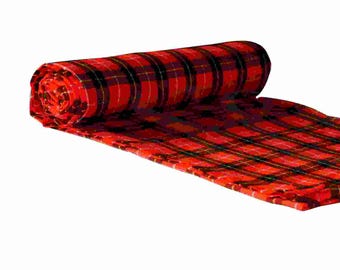 Massai Shuka Decke – rot-schwarz karierter Überwurf (150x200cm)