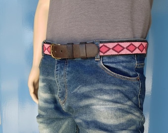 Vintage Wooden Beaded Braided Hip Belt Womens Size L Boho  display picture 1
