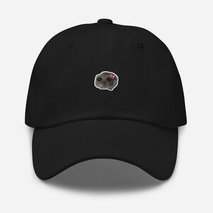 Baseball Cap With Sad Hamster Meme Crying Mouse Cute TikTok Meme Embroidery