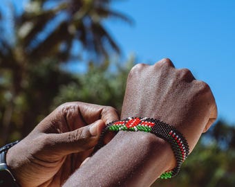 ケニア国旗ブレスレット - Etsy 日本