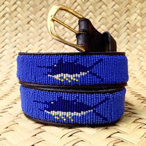 Blue Bead Belt - Etsy display picture 1