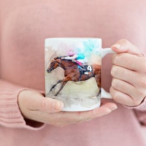 Horse Racing Fine Art Mug, Equestrian Gift, Funny Saying