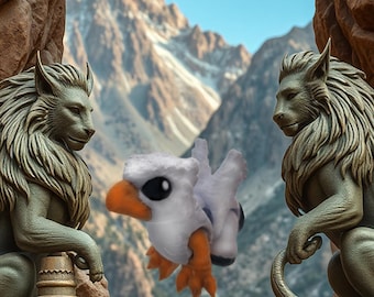 3D Printed Baby Gryphon Fidget Toy, Fantasy Creature Gift