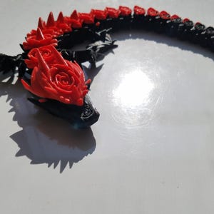 Articulated Rose Dragon Toy | 3D Printed Poseable Dragon | Flexible Dragon Decor | Fantasy Gift for Dragon Lovers | Unique Toy Gift for Kids