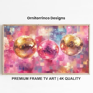 New Year’s Eve Frame TV Art 4K | Samsung Frame TV Art | New Year 2025 TV Art | Discoball Colorful Screensaver | Digital Download | TV295