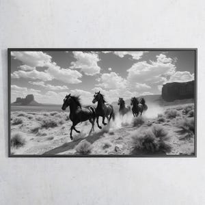 Western Art Frame TV 4K | Horses TV Art | Samsung Frame TV Art | Southwestern Tv Art | Desert Tv Art Arizona | Digital Download | TV327