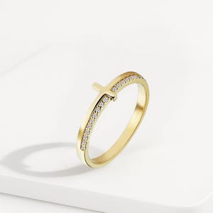 Lab Grown Diamond Wedding Ring, Round Cut Diamond Wedding Band, Half Eternity Diamond Ring, Diamond Anniversary Stacking Ring 14K