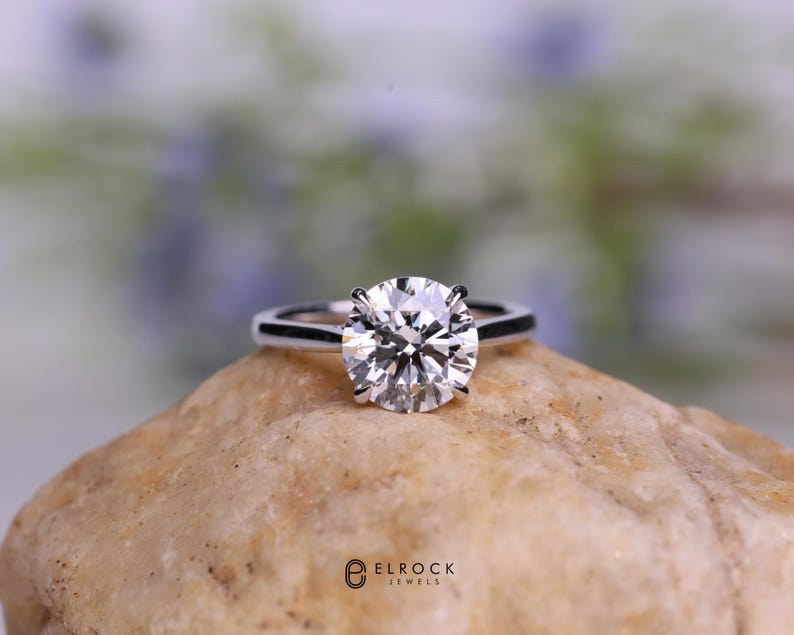 Round Lab Grown Diamond Engagement Ring 1–4 CT IGI Certified 14K 18K Gold Solitaire Investment Ring