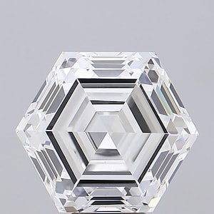 Hexagon Step Cut Diamond for Custom Jewelry, 10.09 carat Lab Grown Diamond for Custom Engagement Ring Gift for Her Antique Diamond for Women