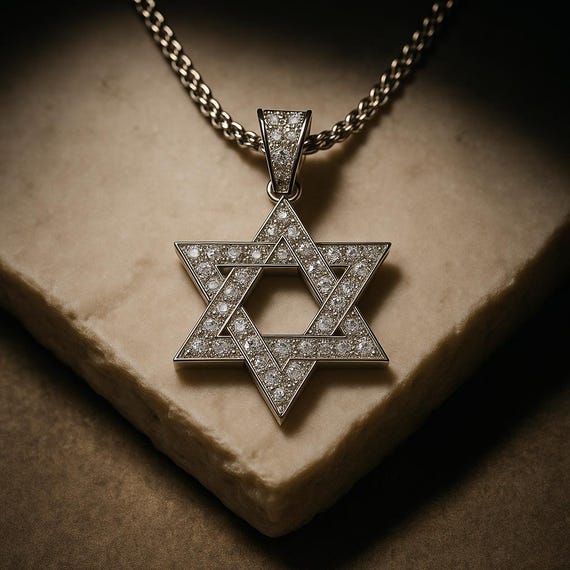 ソリッド14Kイエローゴールドダビデの星チャームJewishシンボルペンダント 並行輸入品