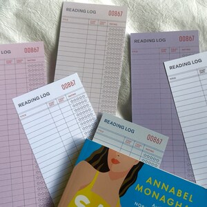 Reading Log Bookmark, Digital Bookmark, Library Card Style Reading List, Book List, Reading Tracker