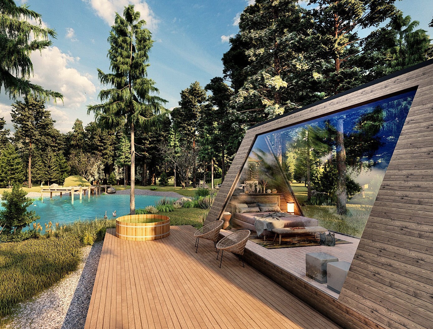 Modern Cabin House Plans, Cottage Floor Plans, Compact Tiny House ...