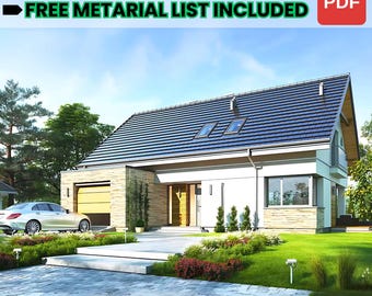 40' x 45' Modern Cabin w/ Loft Architectural Plans