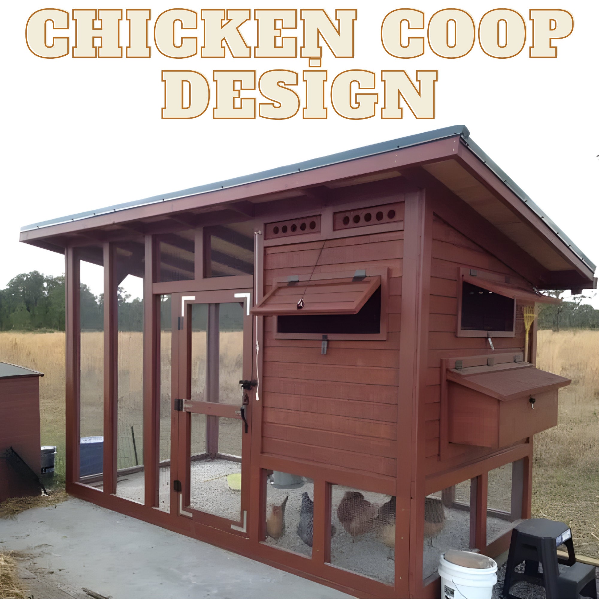 Chicken Coop Plans Sketchup File Material List PDF File Instant Download Etsy