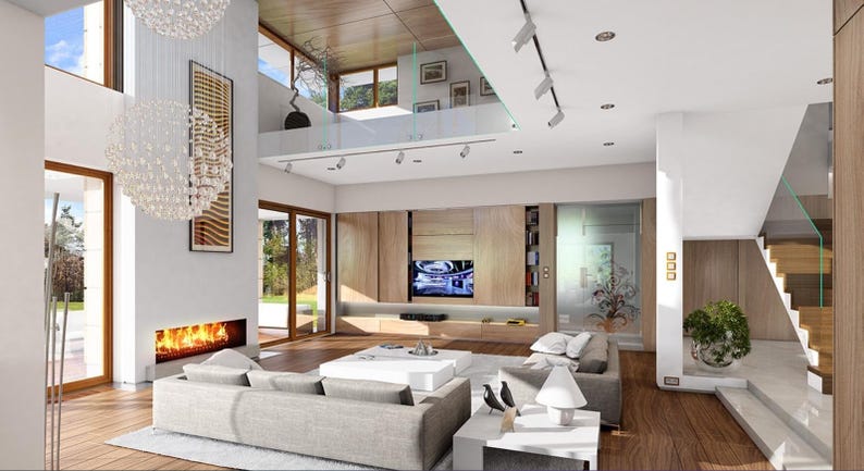 Modern Family House Plan 17m X 21m- Modern Floor Plans, 4 Bedroom 350 ...