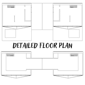 Full Detailed Double Tiny House Plan with Bridge 7m x 9m Modern Floor Plans, 3 Bedroom 107m2 w/Loft, Bedroom, Pool Material List File image 10