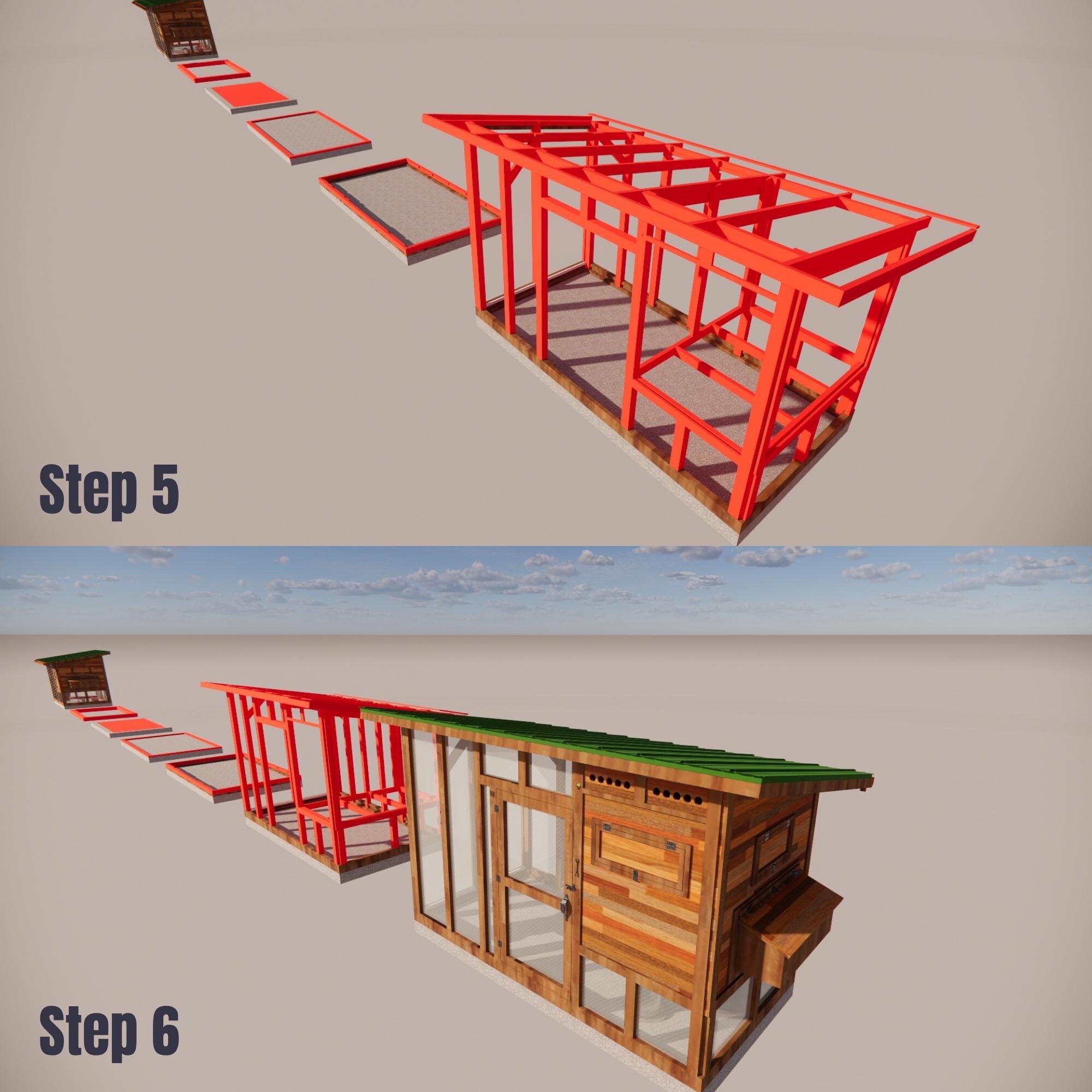 Chicken Coop Plans Sketchup File Material List PDF File Instant Download Etsy