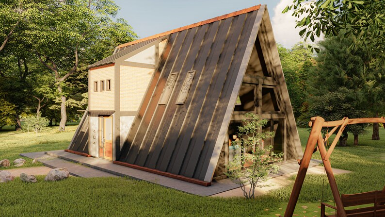 Colorado A-frame Cabin DIY Plans 5m X 8m - Modern Floor Plans, 1 ...