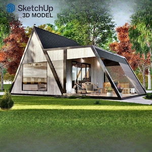 Modern A-Frame House Plan - Explore Your Dream Tiny House Blueprint