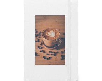 Inbunden anteckningsbok med motiv av kaffekärlek