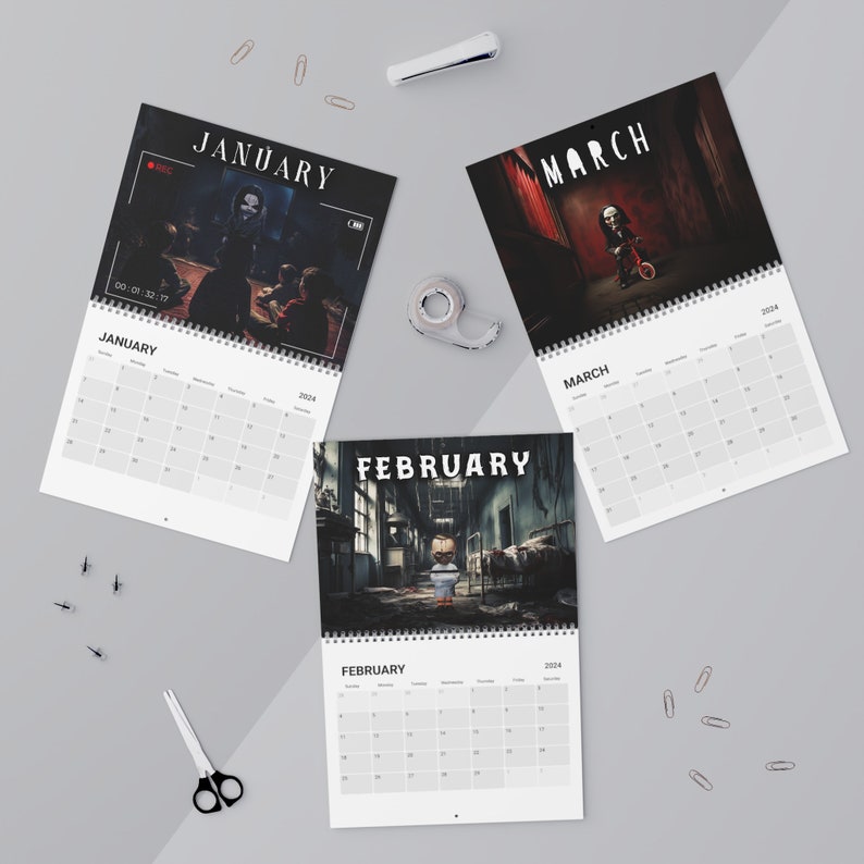 2024 Halloween Calendar, Spooky Serial Killers, Slasher Movie, Chucky