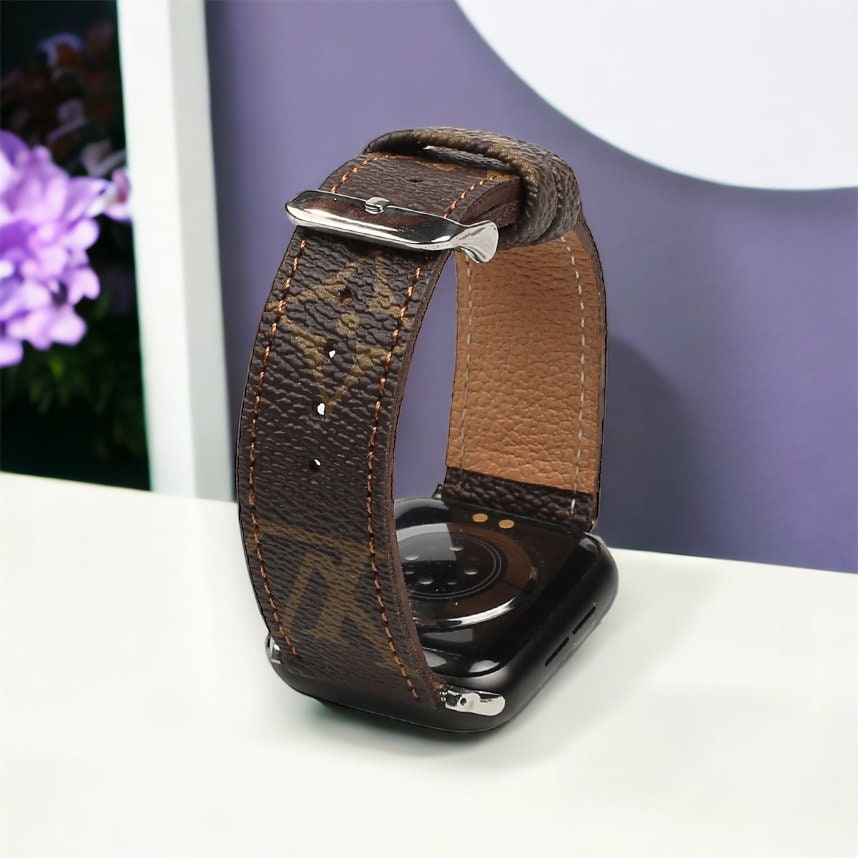 Raindrop Handmade Louis Vuitton for Apple Watch Series  1,2,3,4,5,6,7,8,Ultra,SE Strap Band LV 26 – Limited Edition