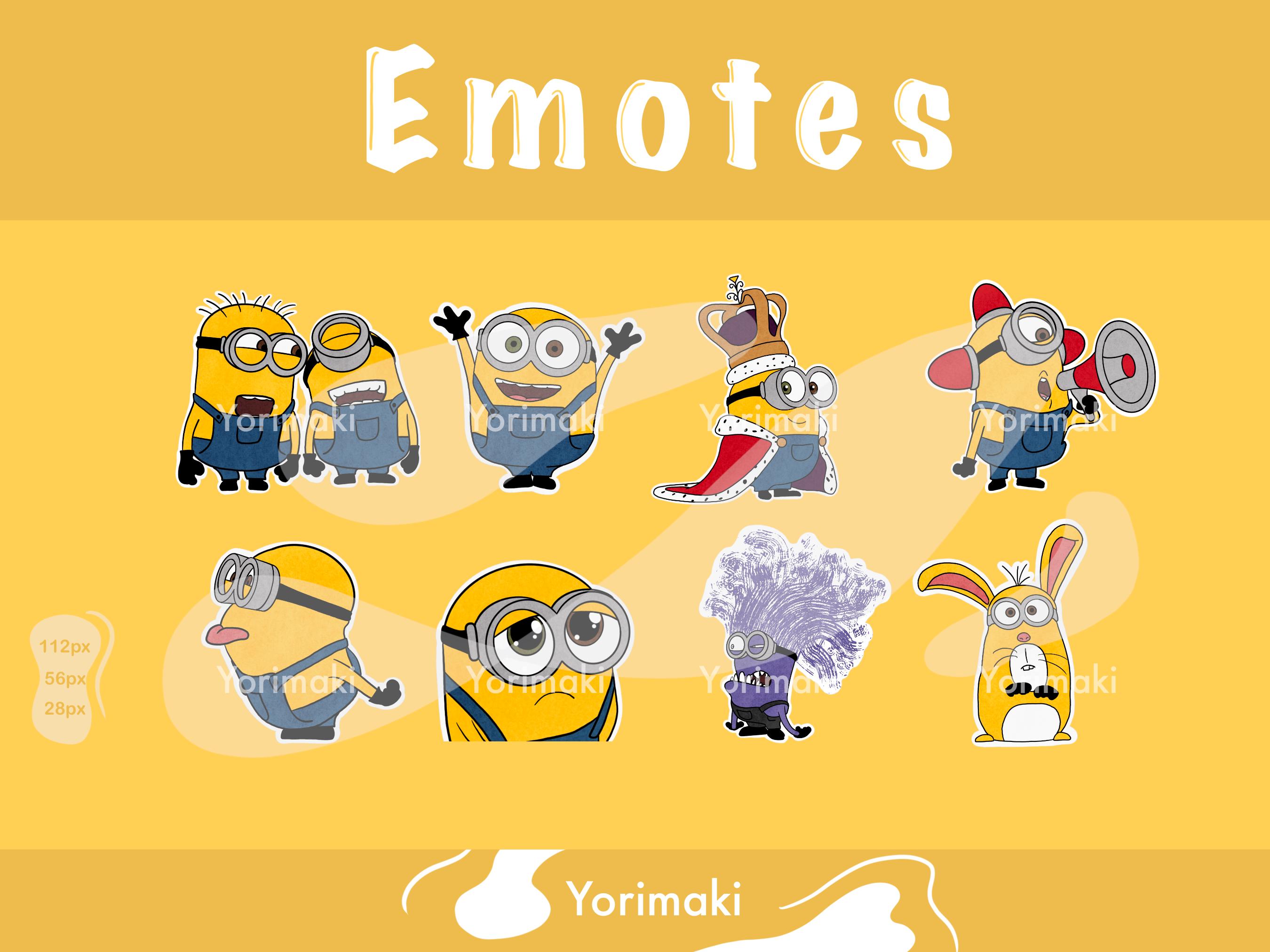 Minion emotes - Etsy México, image size:2700x2025
