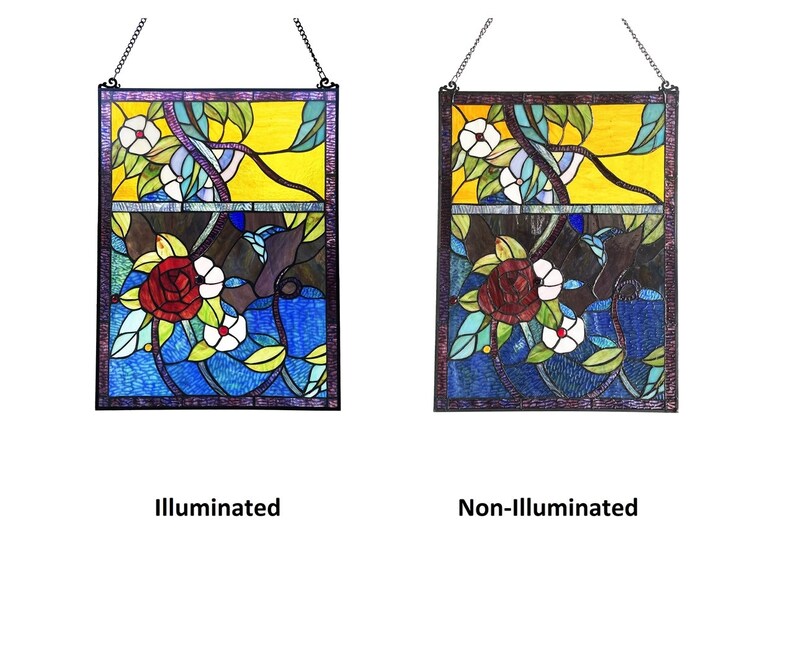 Handcrafted Stained Glass Decor Decorative Glass Wall Hanging Tiffany-Style Glass Art Custom Stained Glass Artwork