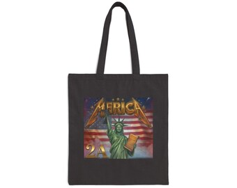 Statue of Liberty Retro Flag Tote Bag | Canvas 2nd Amendment Americana