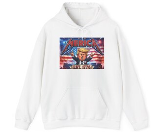 Felpa con cappuccio con personaggio dei cartoni animati patriottici / Bandiera USA in stile retrò americano