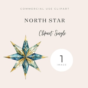 North Star clipart, aquarel North Star, transparante png, digitale sticker uitnodiging afbeelding, commercieel gebruik