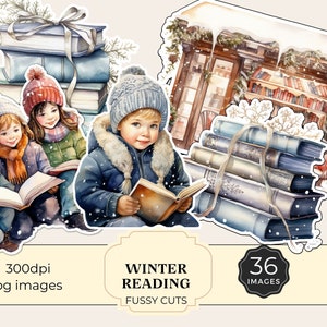 Schnippchen Schnitte und Karten, Winter Ephemera, Aufkleber, Scrapbook, Winter Journal, Junk Journal Tags,