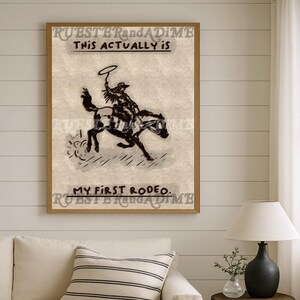 Vintage Rodeo Print: Western Cowgirl Kunst (Digitaler Download)