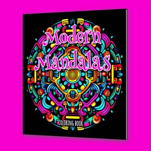 Pages d'un livre de coloriage : mandalas modernes (60) / Géométrie Motif circulaire Design concentrique Art Symétrie Labyrinthe zen Histoire Soulagement du stress Tranquille