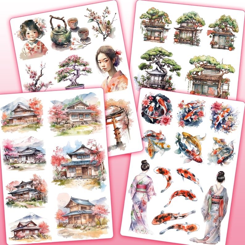 Planches Stickers thème Japon traditionnel image 1