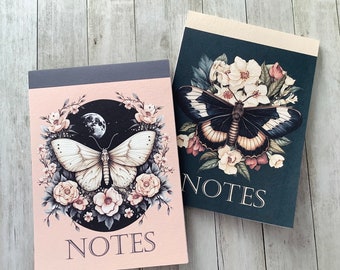 Bloc notes 40 pages - papillons et fleurs