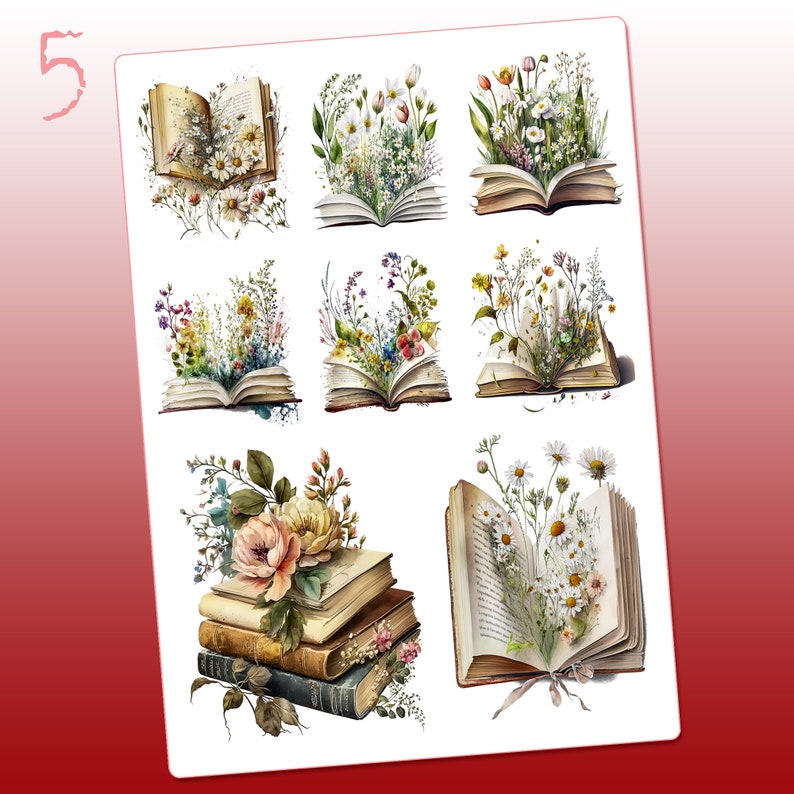 Planken Stickers Boeken en lezen Planche 5