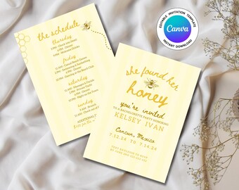 She Found Her Honey Invitation Template (Digital Download)