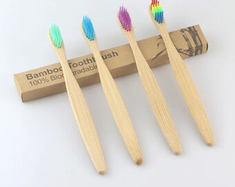 Zahnbürste aus natürlichem Bambus (4er-Set)