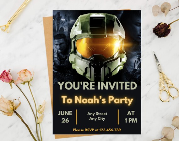 Halo Reach Birthday Invitations Blank Free Over The Hill 30th Birthday