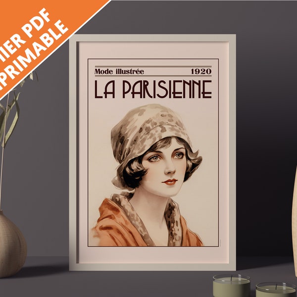 Affiche vintage années 20 - Fichier pdf imprimable - Gabrielle