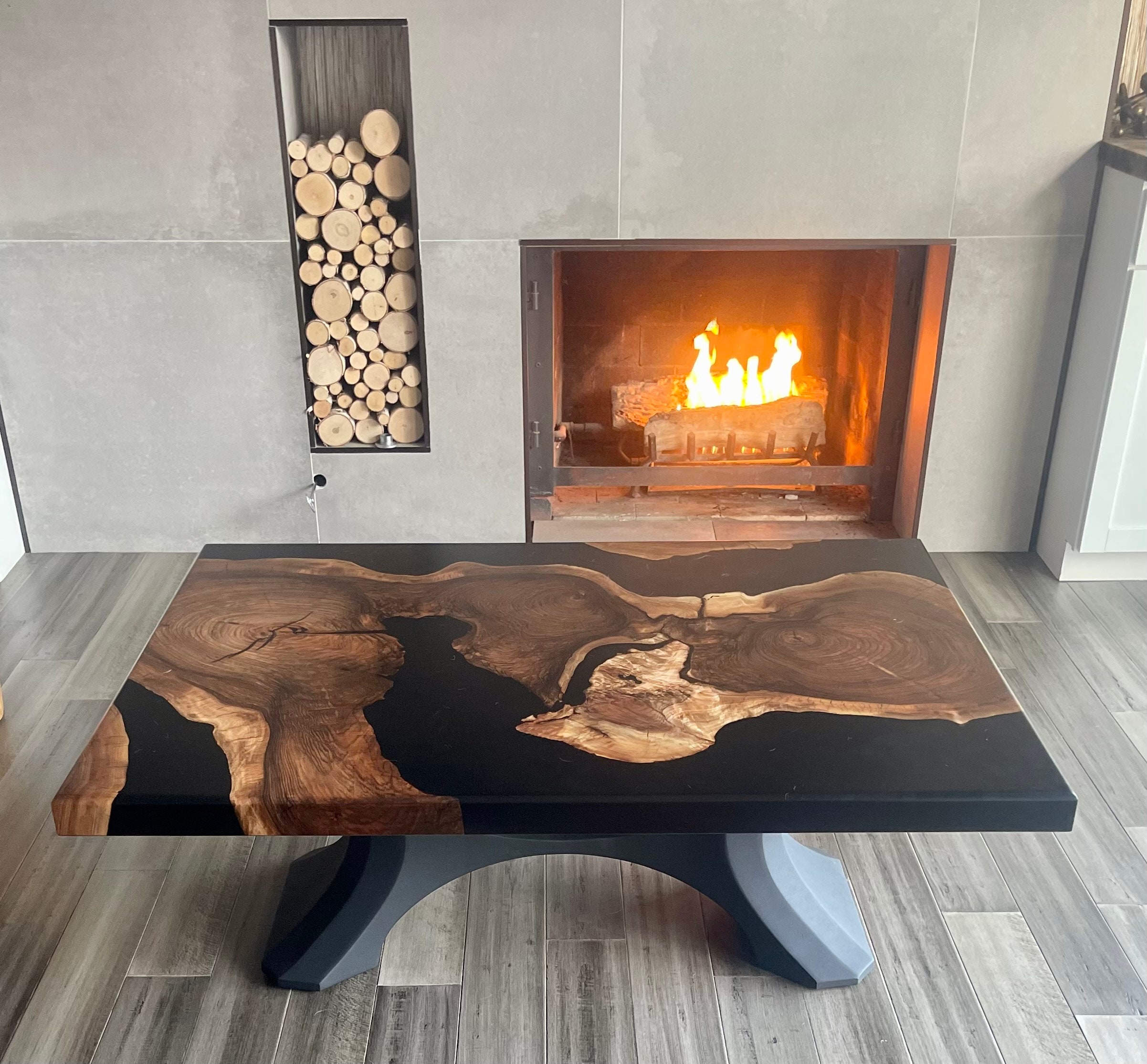 Live Edge Epoxy Coffee Table Etsy
