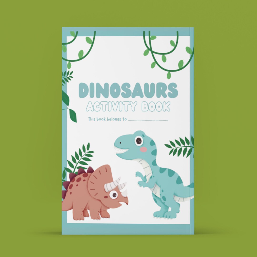 Dinosaur Activity Book, Dinosaur Colouring Book, Activity Sheets and