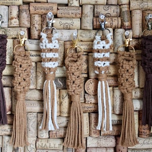 Fall Proof Macrame Chapstick Holder Keychains