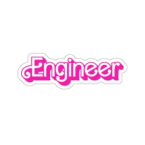 Pegatina troquelada de ingeniero: mujeres en STEM, feminismo, feminista, ingeniera, científica, ciencia